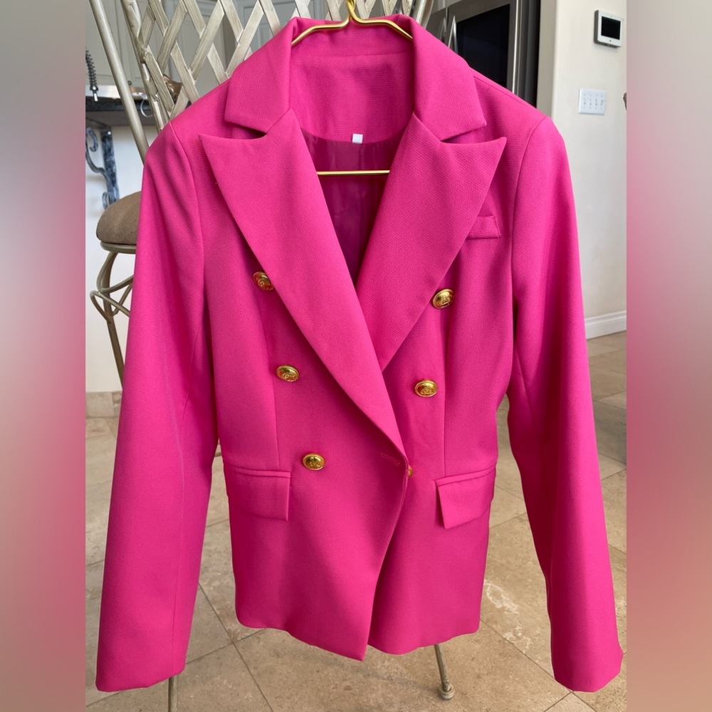 Pink Blazer with beautiful gold buttons